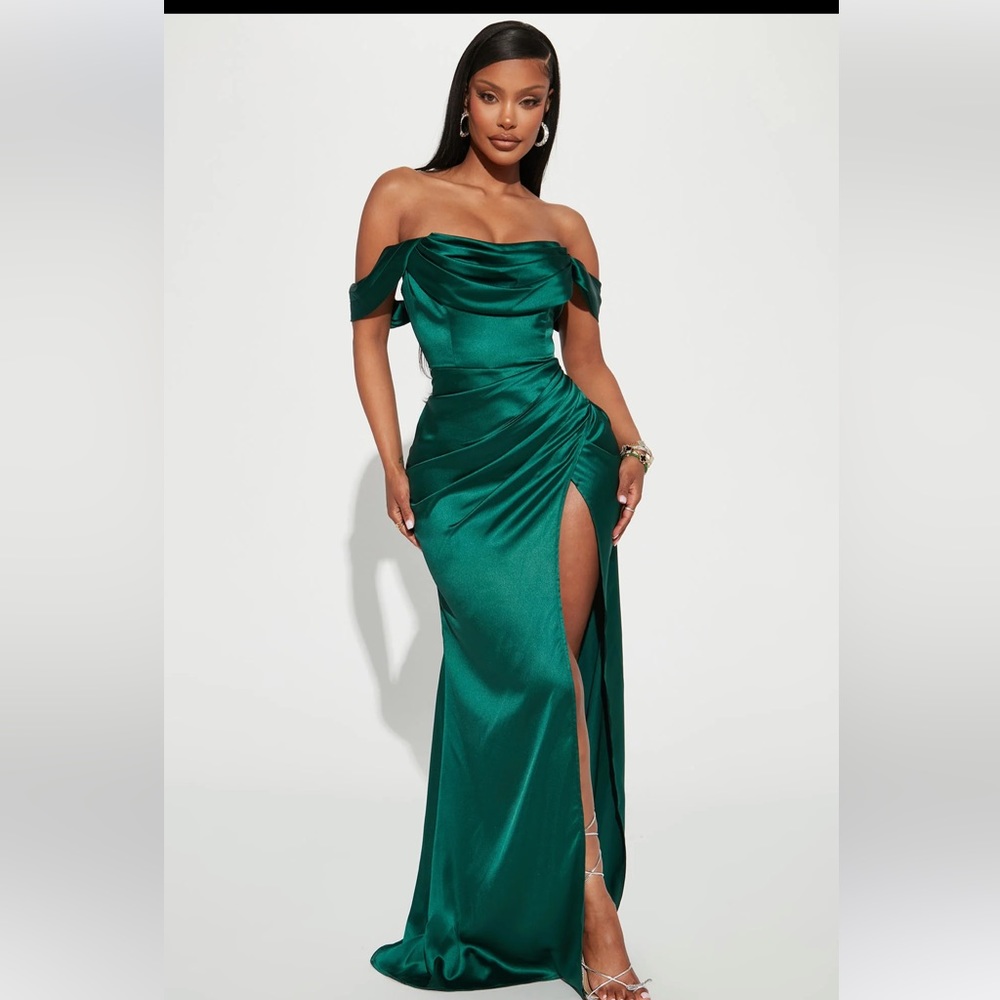 Fashion Nova emerald gown